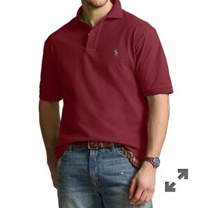 NWT Polo Men's The Iconic Mesh Polo Shirt Custom Fit XXL Maroon